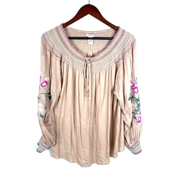Sundance Tops Sundance Embroidered Peasant Blouse Poshmark